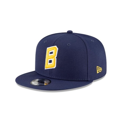 Blue Milwaukee Brewers Hat - New Era MLB Ligature 9FIFTY Snapback Caps USA7016325